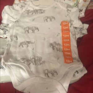NWT Sz 12 mths animal print boys 4 pc set burts bees